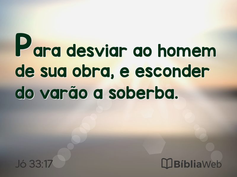 Jó 33:17 em imagem para compartilhar