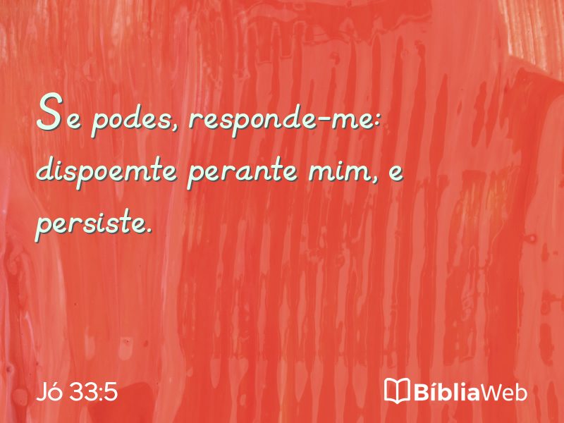 Jó 33:5 em imagem para compartilhar