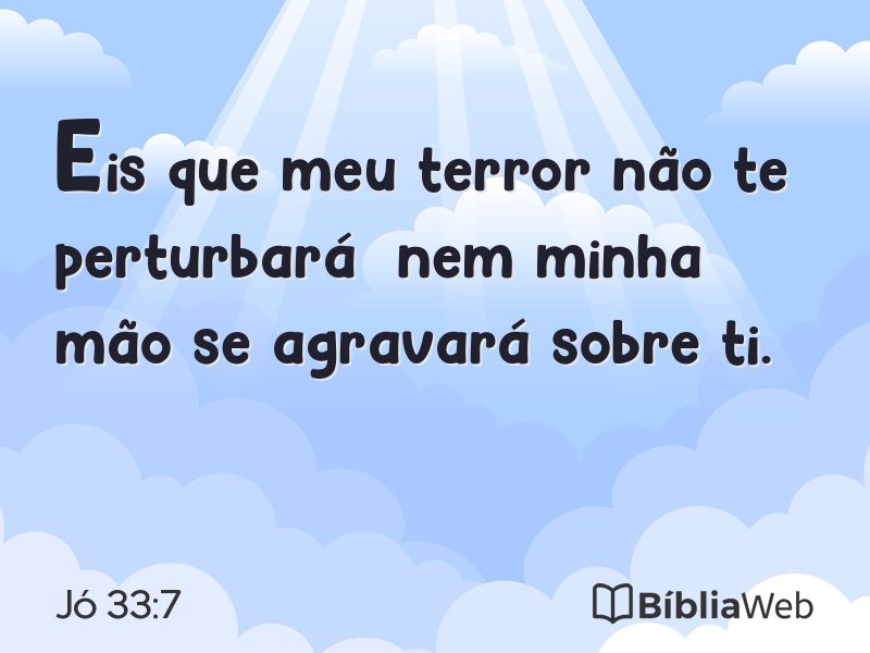 Jó 33:7 em imagem para compartilhar