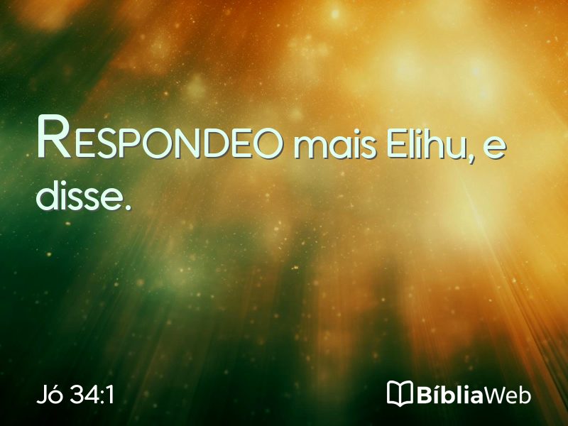 Jó 34:1 em imagem para compartilhar