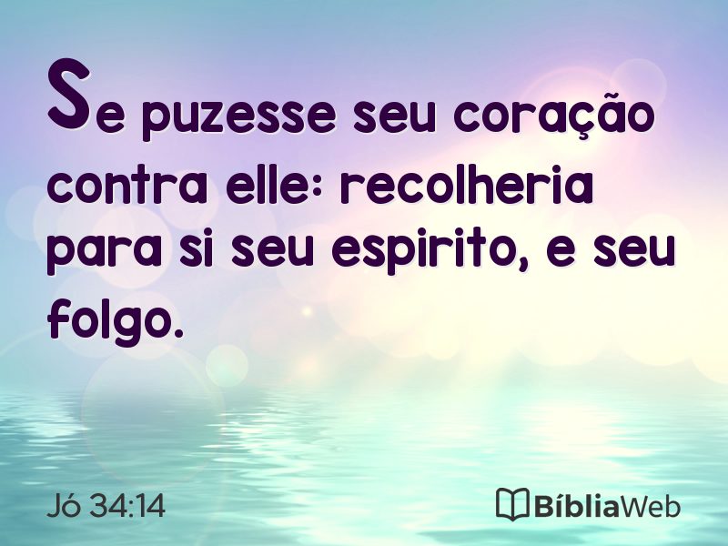 Jó 34:14 em imagem para compartilhar