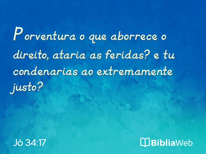 Jó 34:17 em imagem para compartilhar