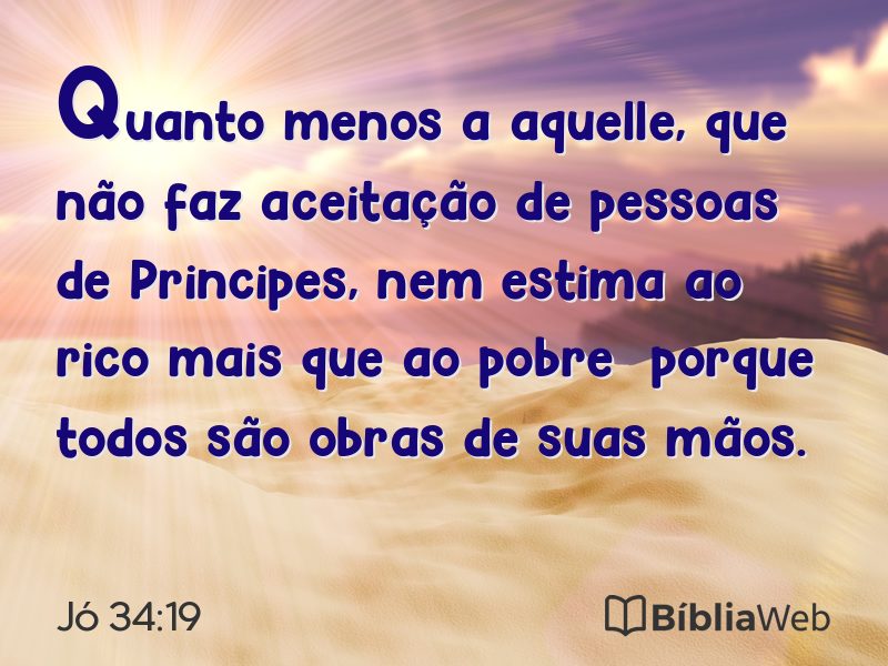 Jó 34:19 em imagem para compartilhar