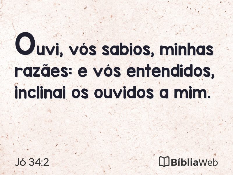 Jó 34:2 em imagem para compartilhar