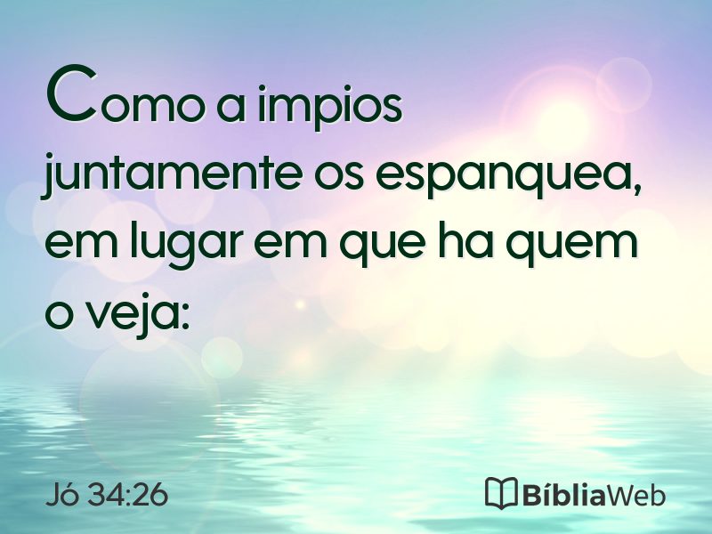 Jó 34:26 em imagem para compartilhar