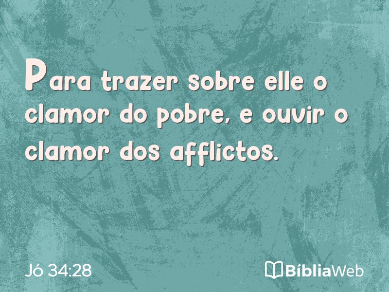 Jó 34:28 em imagem para compartilhar