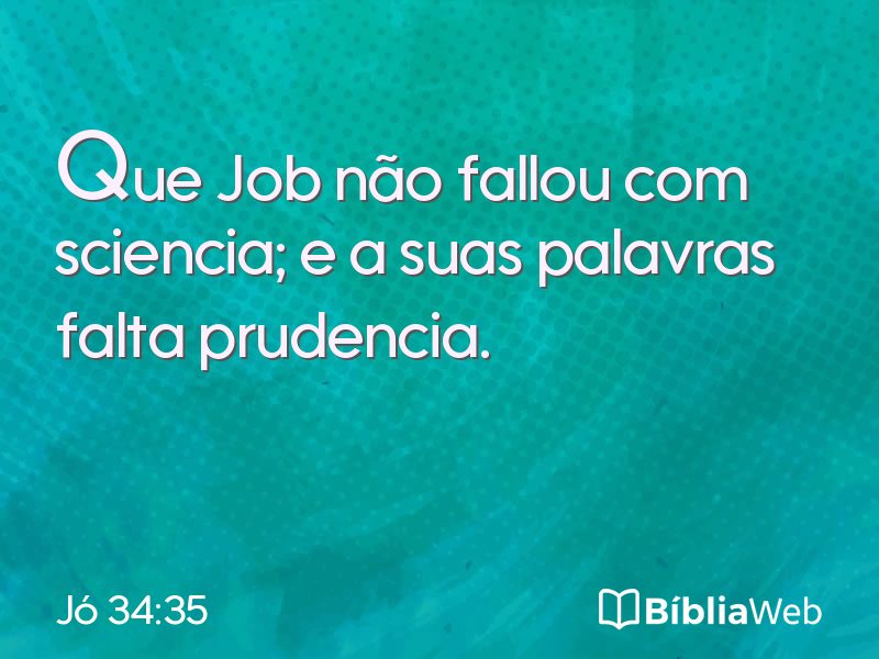 Jó 34:35 em imagem para compartilhar