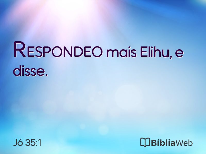Jó 35:1 em imagem para compartilhar