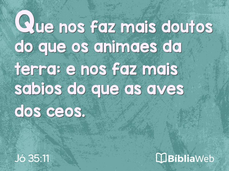Jó 35:11 em imagem para compartilhar