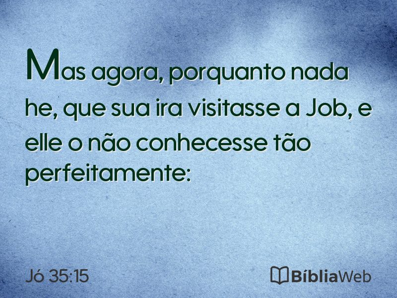 Jó 35:15 em imagem para compartilhar