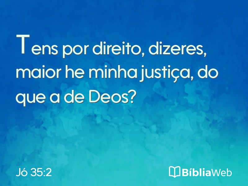 Jó 35:2 em imagem para compartilhar