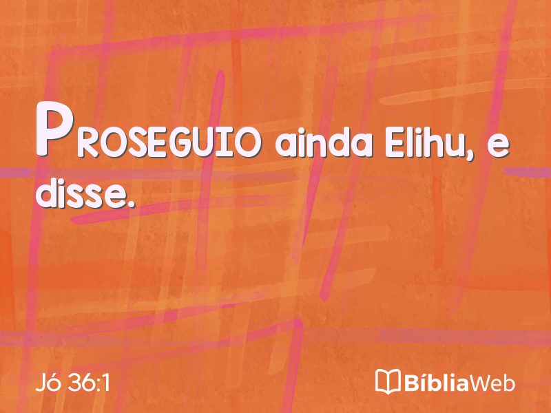 Jó 36:1 em imagem para compartilhar