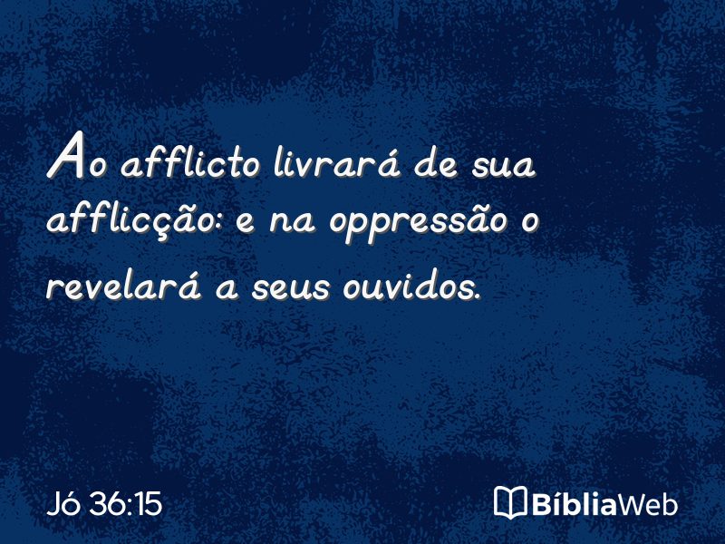 Jó 36:15 em imagem para compartilhar