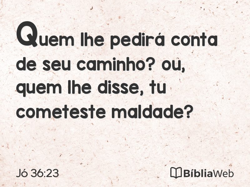 Jó 36:23 em imagem para compartilhar