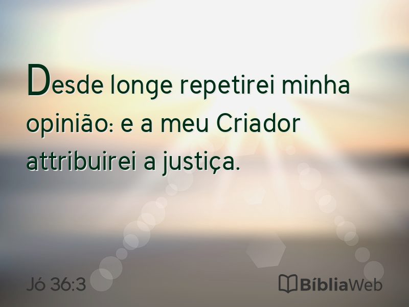 Jó 36:3 em imagem para compartilhar