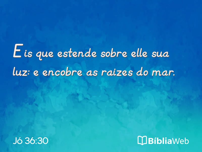 Jó 36:30 em imagem para compartilhar