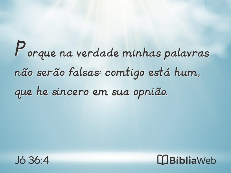 Jó 36:4 em imagem para compartilhar