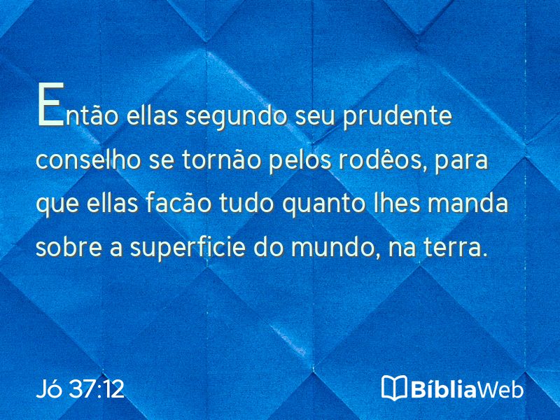 Jó 37:12 em imagem para compartilhar