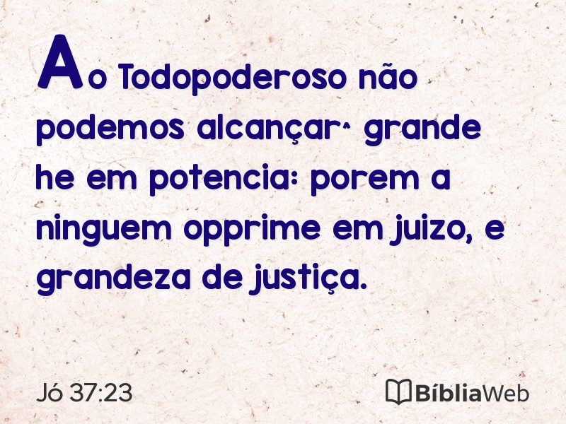 Jó 37:23 em imagem para compartilhar