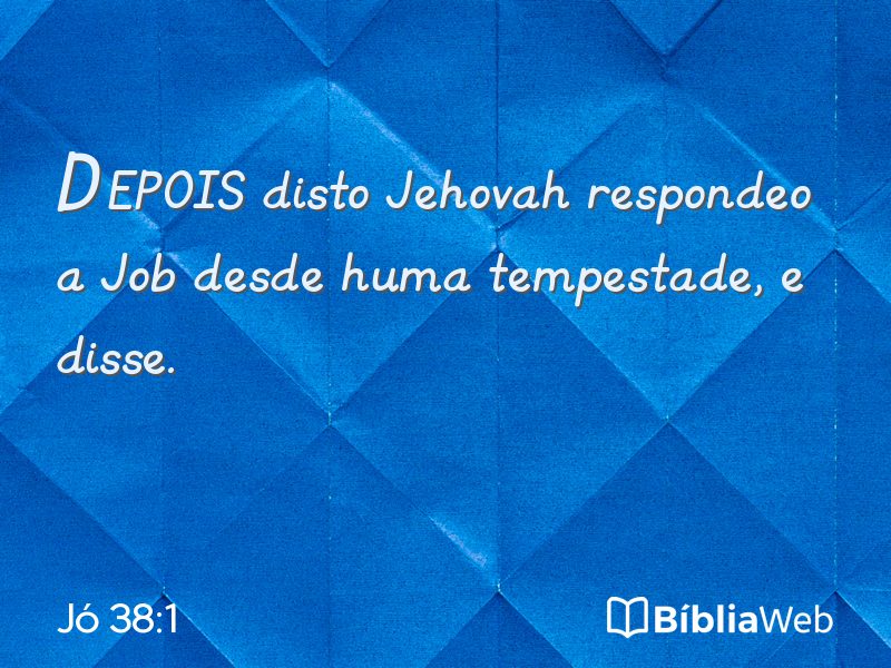 Jó 38:1 em imagem para compartilhar