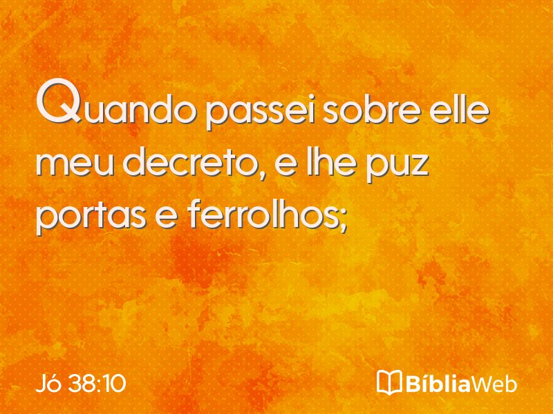 Jó 38:10 em imagem para compartilhar