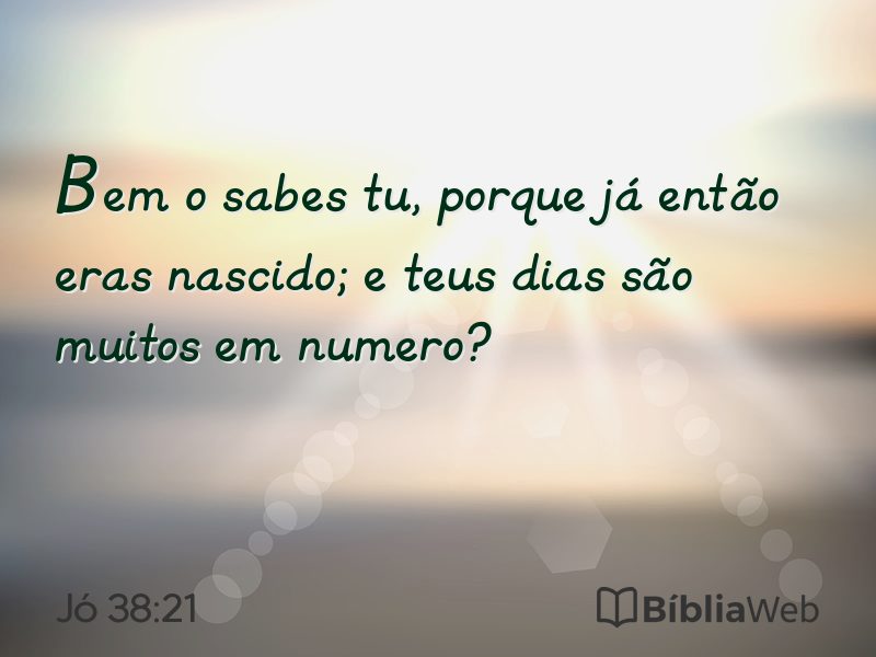 Jó 38:21 em imagem para compartilhar