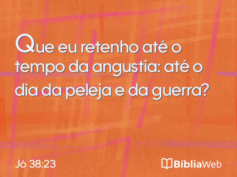 Jó 38:23 em imagem para compartilhar