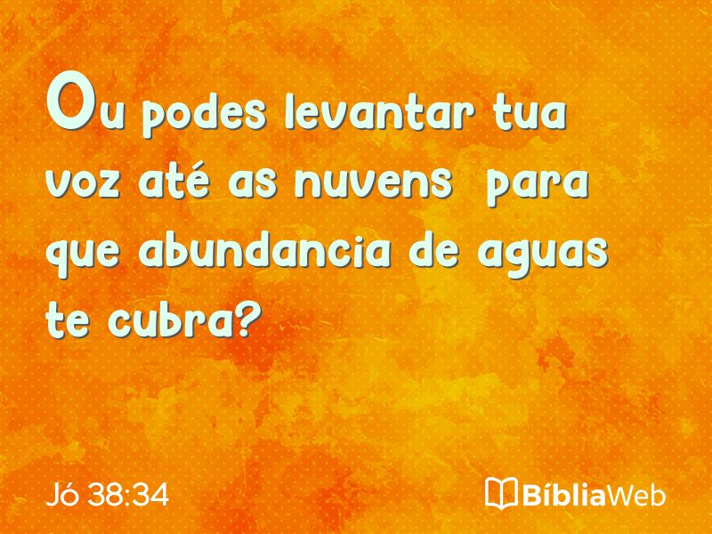 Jó 38:34 em imagem para compartilhar