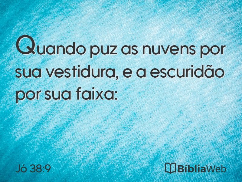 Jó 38:9 em imagem para compartilhar