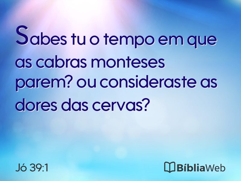 Jó 39:1 em imagem para compartilhar