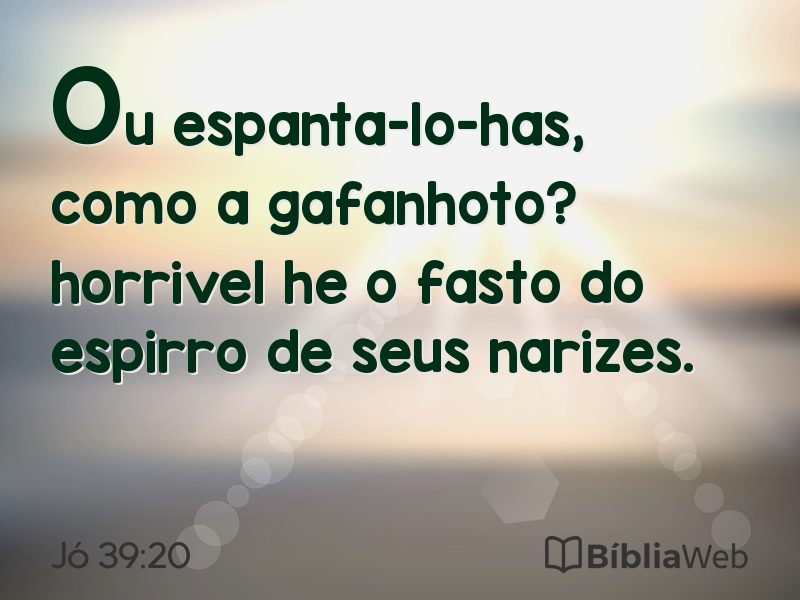 Jó 39:20 em imagem para compartilhar