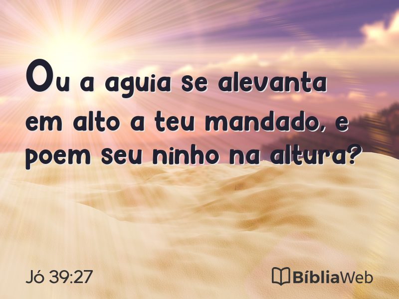 Jó 39:27 em imagem para compartilhar