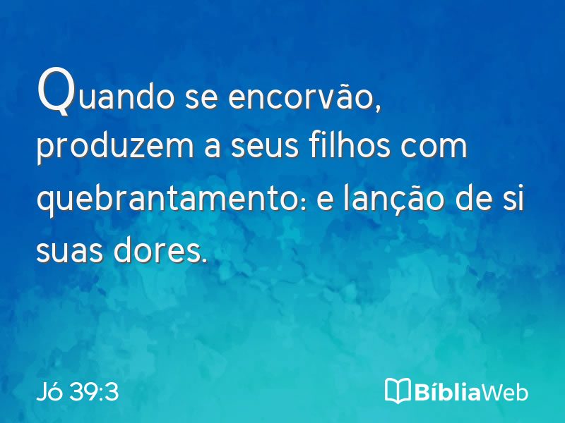 Jó 39:3 em imagem para compartilhar