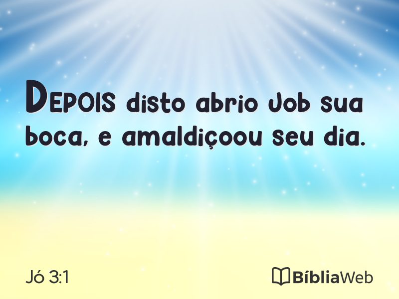 Jó 3:1 em imagem para compartilhar