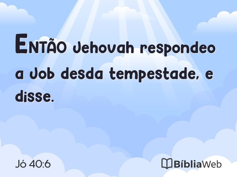Jó 40:6 em imagem para compartilhar