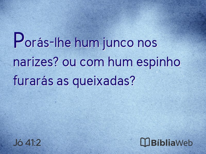 Jó 41:2 em imagem para compartilhar