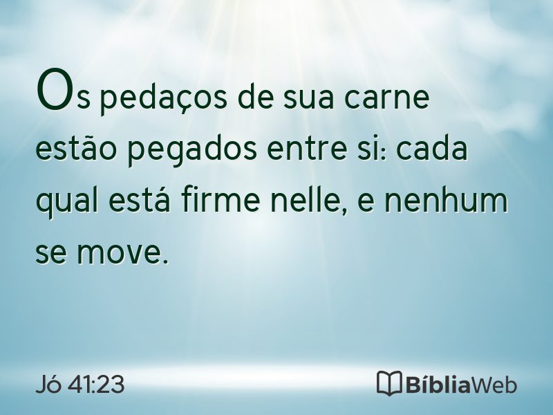 Jó 41:23 em imagem para compartilhar