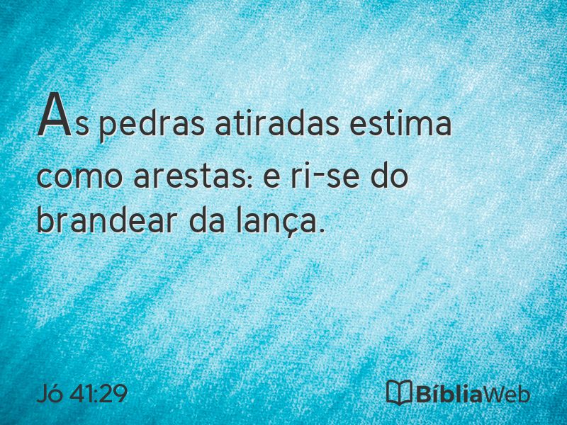 Jó 41:29 em imagem para compartilhar