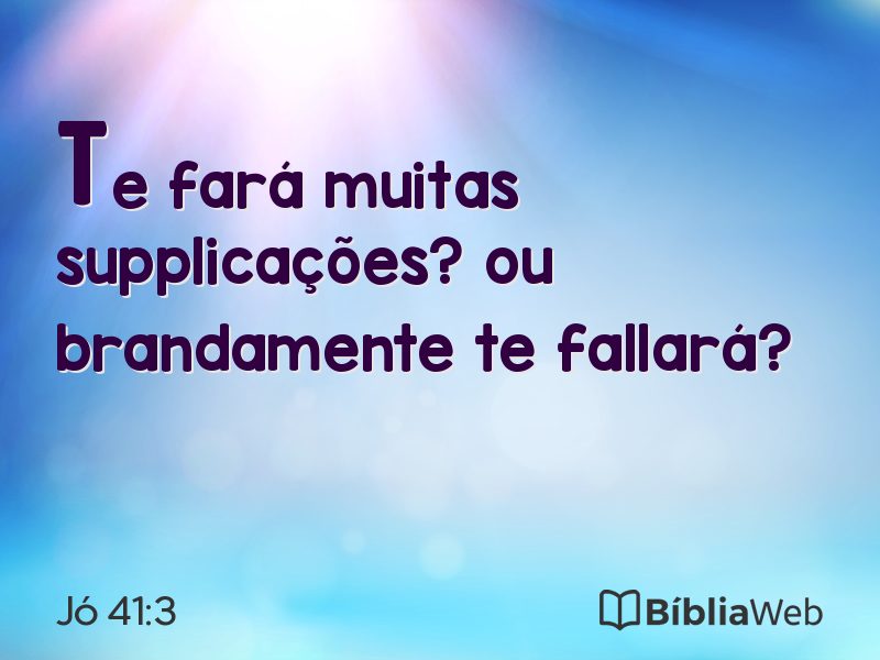 Jó 41:3 em imagem para compartilhar