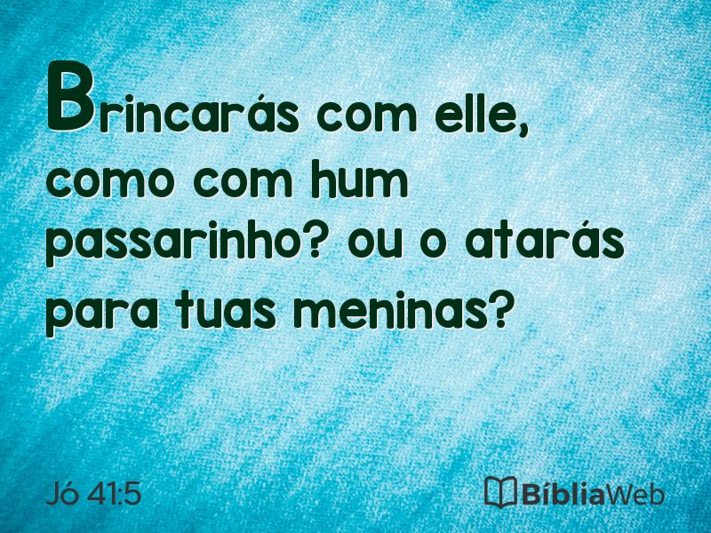 Jó 41:5 em imagem para compartilhar