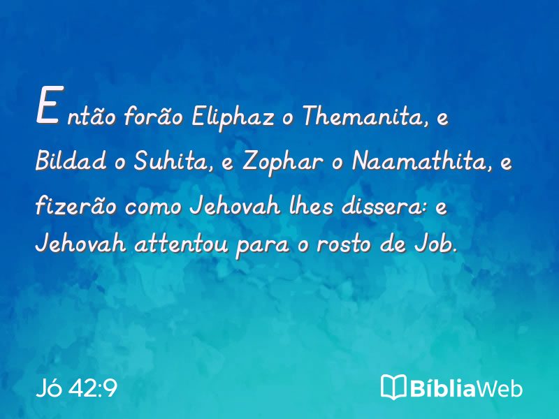 Jó 42:9 em imagem para compartilhar