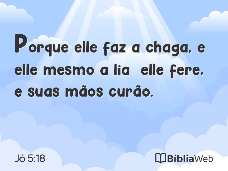 Jó 5:18 em imagem para compartilhar