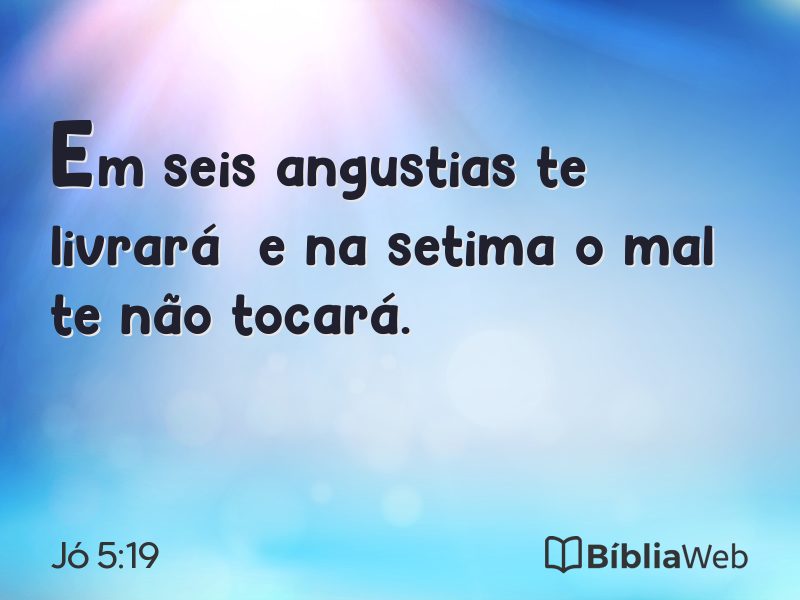 Jó 5:19 em imagem para compartilhar