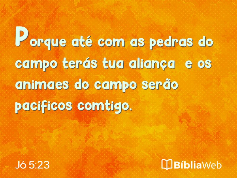 Jó 5:23 em imagem para compartilhar