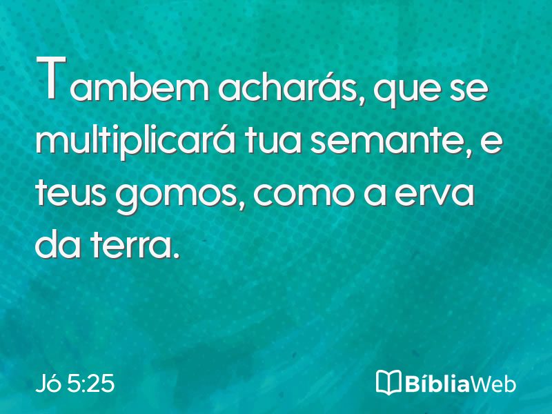 Jó 5:25 em imagem para compartilhar