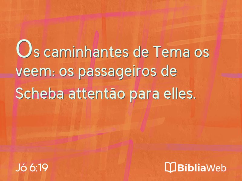 Jó 6:19 em imagem para compartilhar