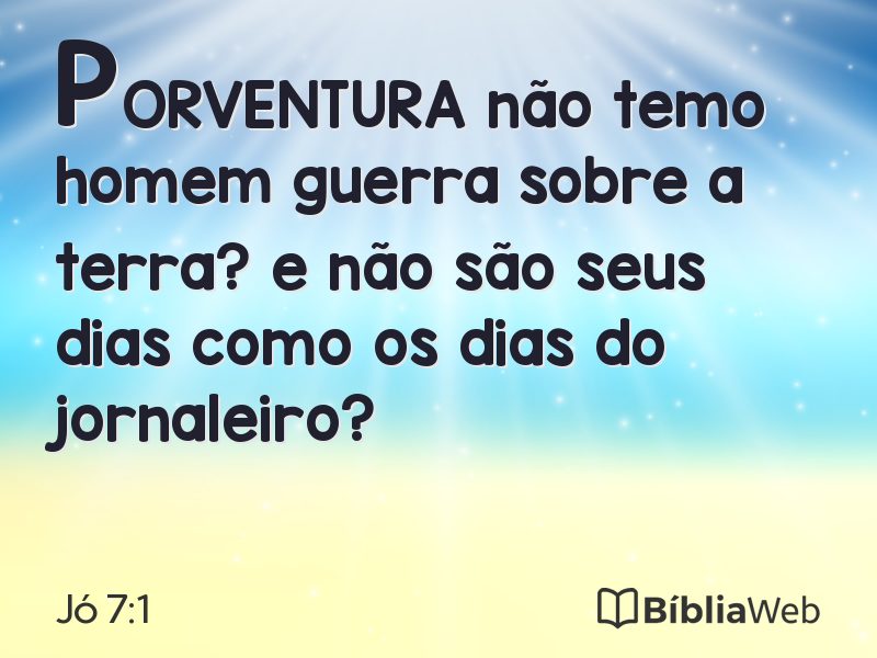 Jó 7:1 em imagem para compartilhar