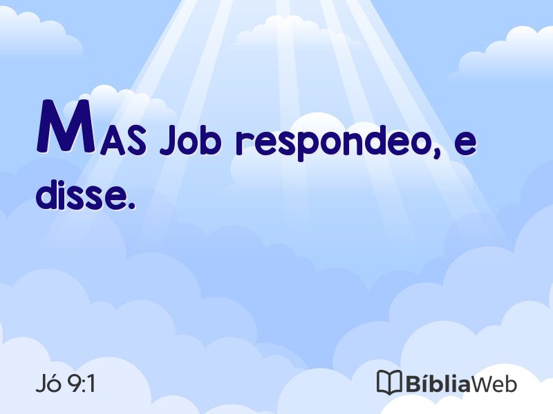 Jó 9:1 em imagem para compartilhar