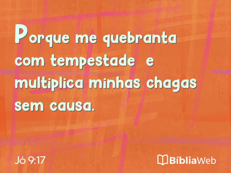 Jó 9:17 em imagem para compartilhar