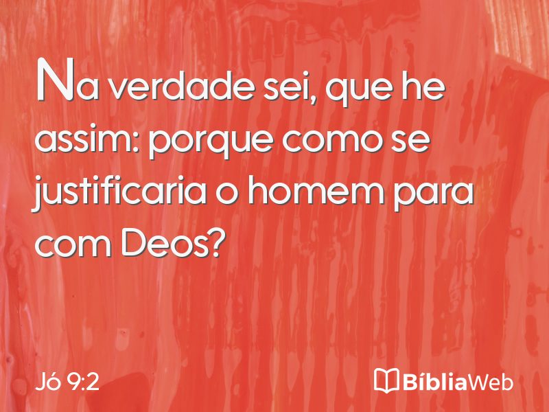 Jó 9:2 em imagem para compartilhar